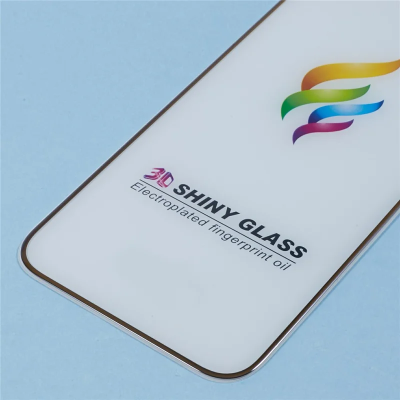 For iPhone 16 Plus / 15 Plus Tempered Glass Screen Protector 3D Curved Edge Electroplated Colored Frame - Gold