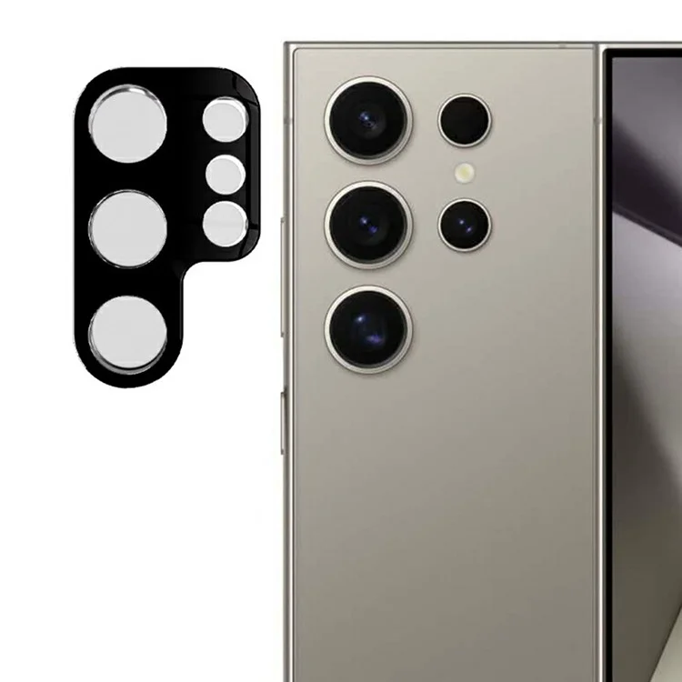 RURIHAI For Samsung Galaxy S25 Ultra Camera Lens Protector 3D Silk Printing High Aluminum-Silicon Glass Lens Film