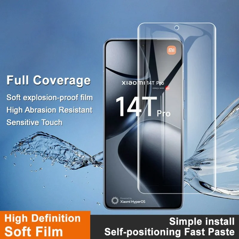 IMAK Hydrogel Film 4. Gen Für Xiaomi 14t Pro / 14t Vollbildschutz Ultra Clear Clear Soft TPU Film