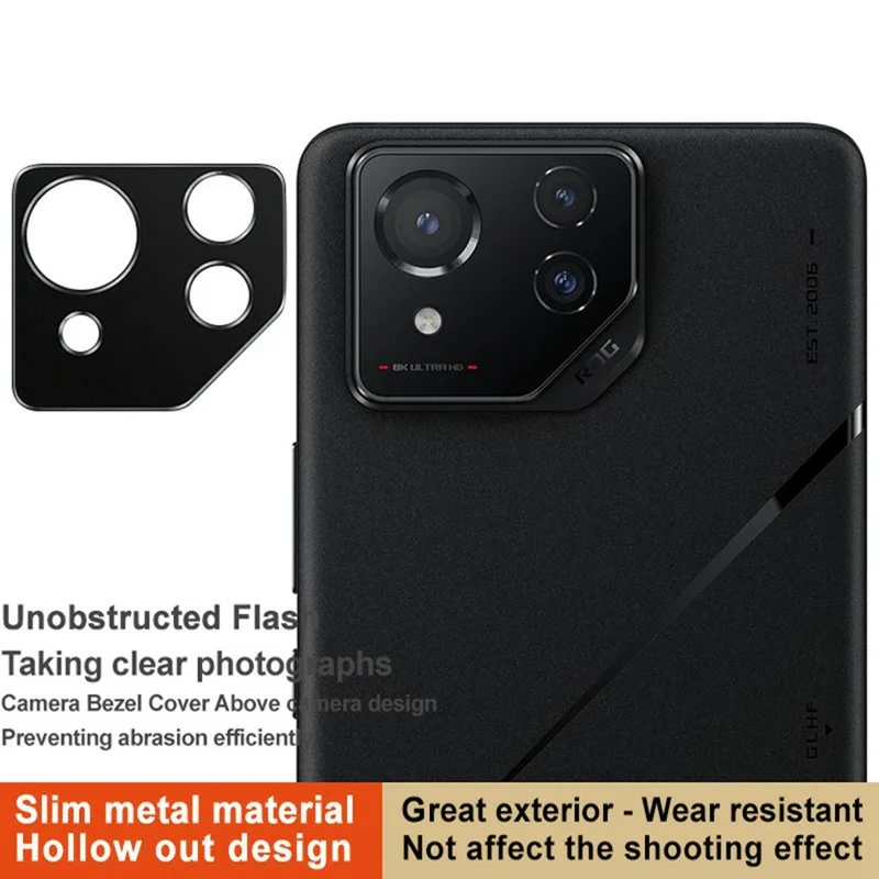 IMAK per Asus ROG Phone 8 Pro 5G Protezione Fotocamera in Metallo Copertura Protettiva Lente