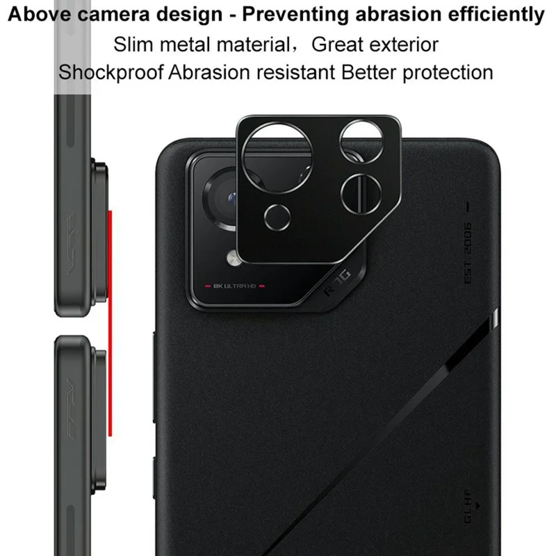 IMAK per Asus ROG Phone 8 Pro 5G Protezione Fotocamera in Metallo Copertura Protettiva Lente