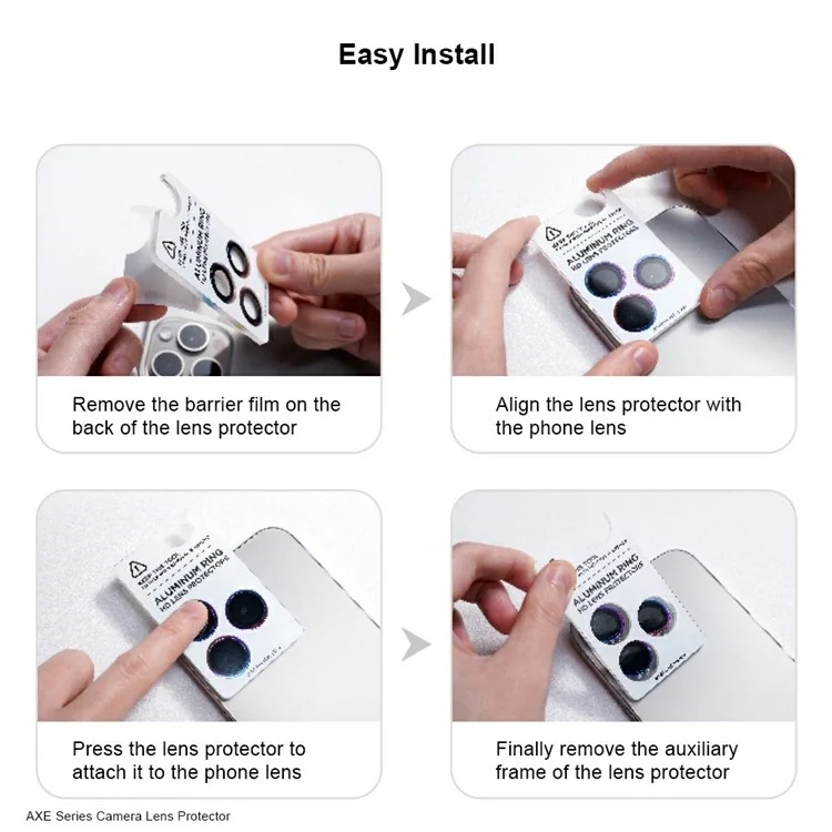XUNDD For iPhone 16 / 16 Plus Camera Lens Protector Ultra Clear Full Covering Cell Phone Medium Alumina Glass Lens Film