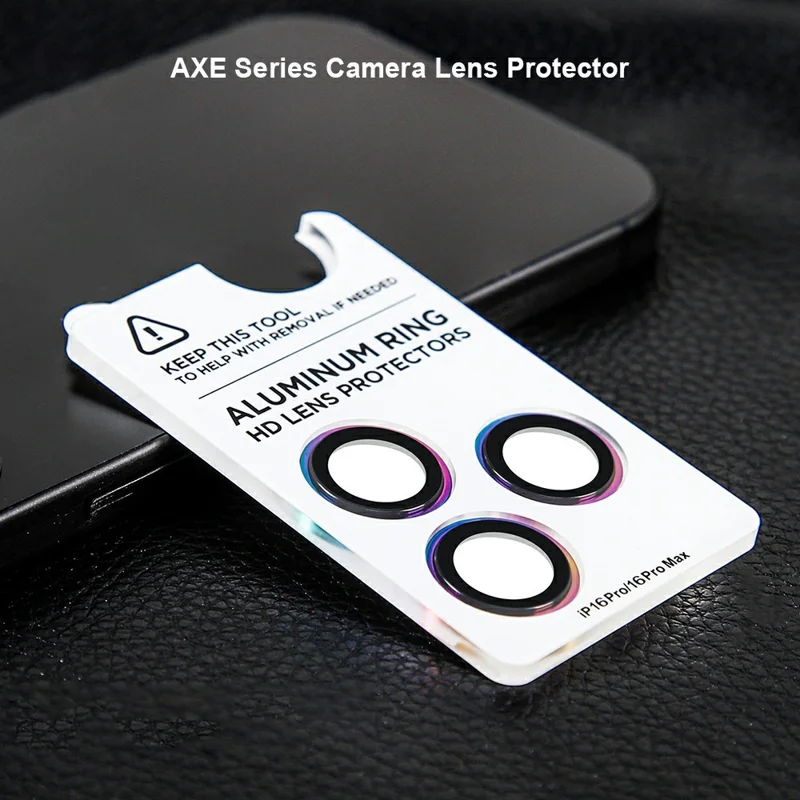 Xundd Für Iphone 16 Pro / 16 Pro Max -kamera -objektiv Beschützer Farbring Ultra Klares Handy Mittelgroße Alumina -glaslinsenfilm