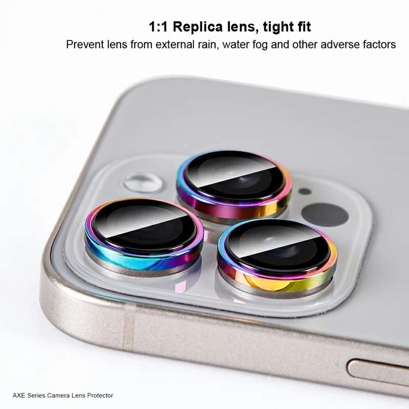 Xundd Für Iphone 16 Pro / 16 Pro Max -kamera -objektiv Beschützer Farbring Ultra Klares Handy Mittelgroße Alumina -glaslinsenfilm