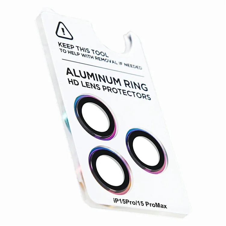 XUNDD For iPhone 15 Pro  /  15 Pro Max Camera Lens Protector Color Ring Ultra Clear Cell Phone Medium Alumina Glass Lens Film