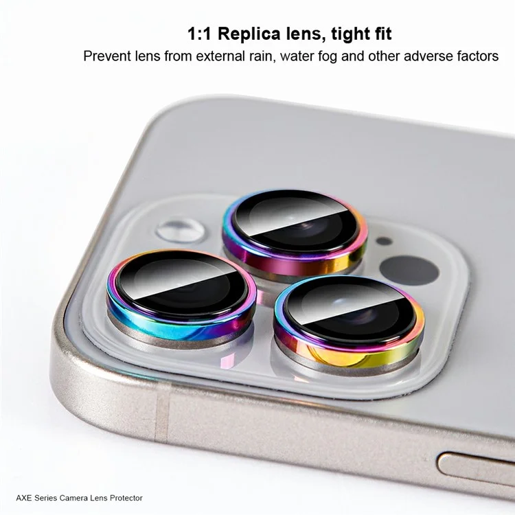 XUNDD For iPhone 15 Pro  /  15 Pro Max Camera Lens Protector Color Ring Ultra Clear Cell Phone Medium Alumina Glass Lens Film