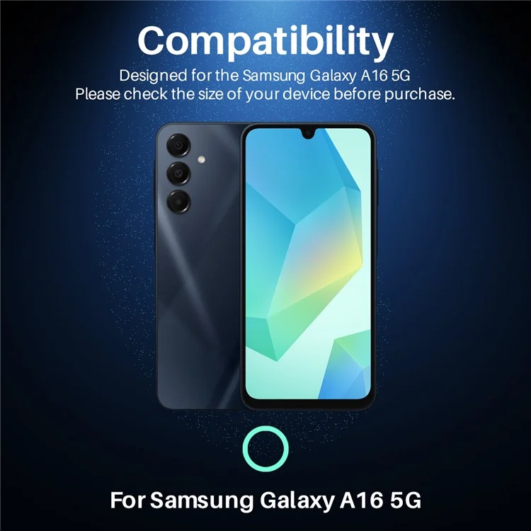NORTHJO 1 Conjunto para Samsung Galaxy A16 5G / A16 4G Película da lente da câmera + Vidro temperado + Anel de metal Protetor de lente - Preto
