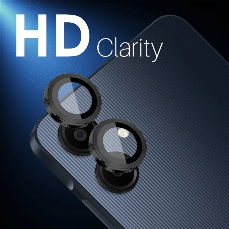 Northjo 1 Set Para Samsung Galaxy A06 Camera Lente Flim+vidrio Templado+lente de Metal Anillo Protector - Negro