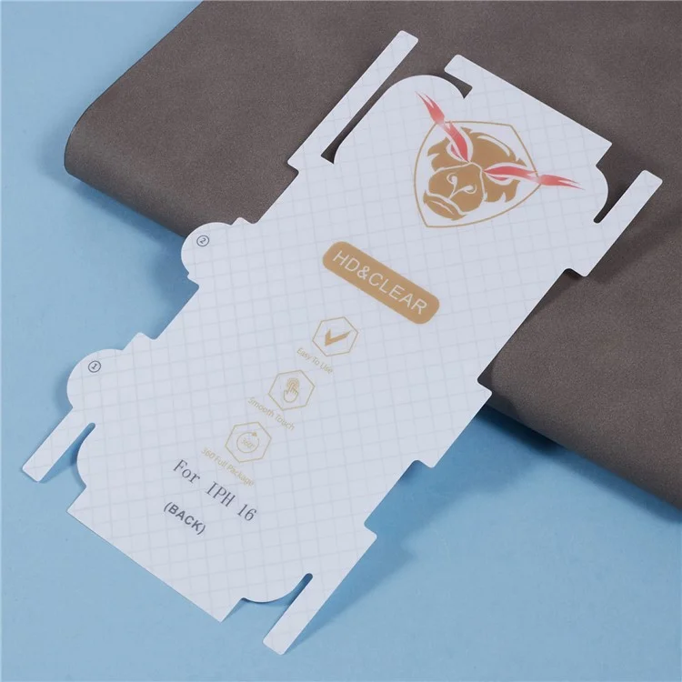 For iPhone 16 Back Screen Protector Soft TPU Ultra Clear Cell Phone Back Cover Film