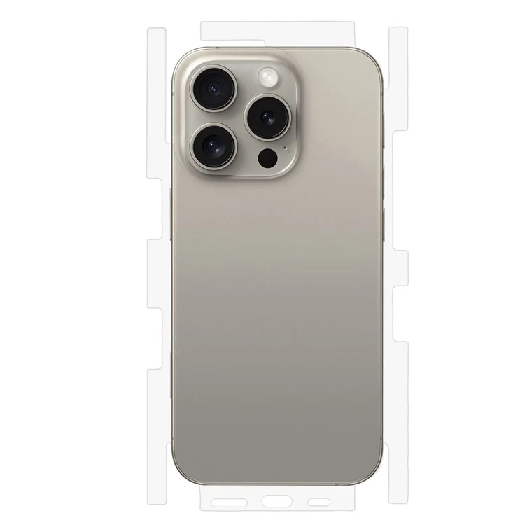 For iPhone 16 Pro Back Screen Protector Soft TPU Ultra Clear Cell Phone Back Cover Film
