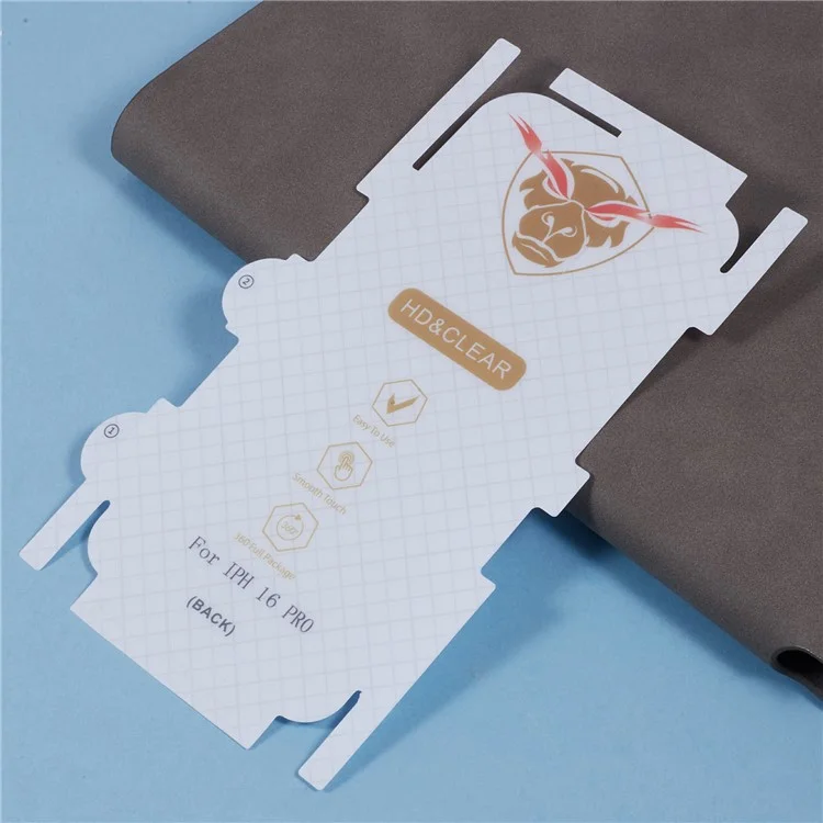 For iPhone 16 Pro Back Screen Protector Soft TPU Ultra Clear Cell Phone Back Cover Film