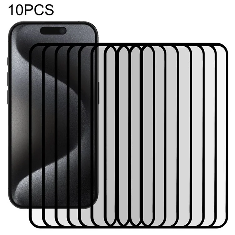 10pcs Per Iphone 16 Pro Pet Screen Protector Black Edge Crystal Screen Film