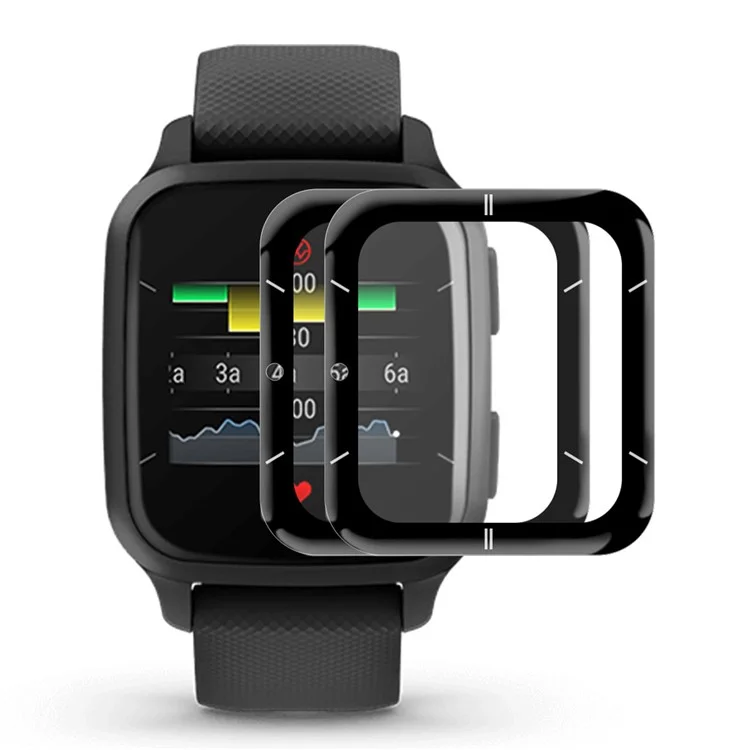 ENKAY HAT PRINCE Für Garmin Venu Sq 2 2er-Set PMMA-Bildschirmschutz 3D gekrümmter weicher PC-Rand Vollständige Abdeckung Ultra-Klar-Folie - Sport Edition