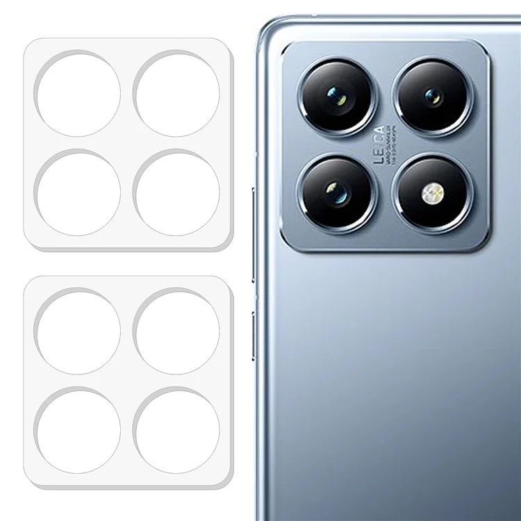 2Pcs For Xiaomi 14T Camera Lens Protector 3D Arc Edge Anti-Scratch Tempered Glass Lens Film
