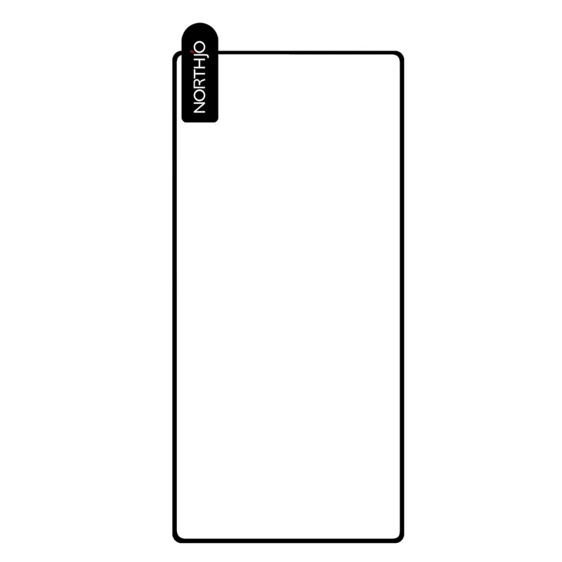 NORTHJO A++ For Samsung Galaxy S25 Ultra Screen Protector Silk Printing High Aluminum-silicon Glass Film Support Fingerprint Unlock - Black