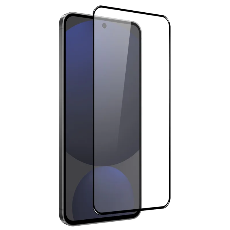 NORTHJO A++ For Samsung Galaxy S25 Screen Protector Silk Printing High Aluminum-silicon Glass Film Support Fingerprint Unlock - Black