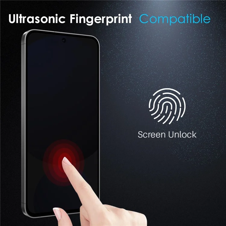 NORTHJO A++ Per Samsung Galaxy S25+ Anti-Spy Protezione Schermo in Vetro Temperato 2.5D 0.15mm Supporta Sblocco con Impronta Digitale
