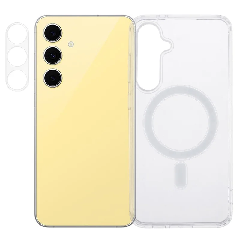 For Samsung Galaxy S25+ Case TPU+Acrylic Phone Cover with Clear Lens Film