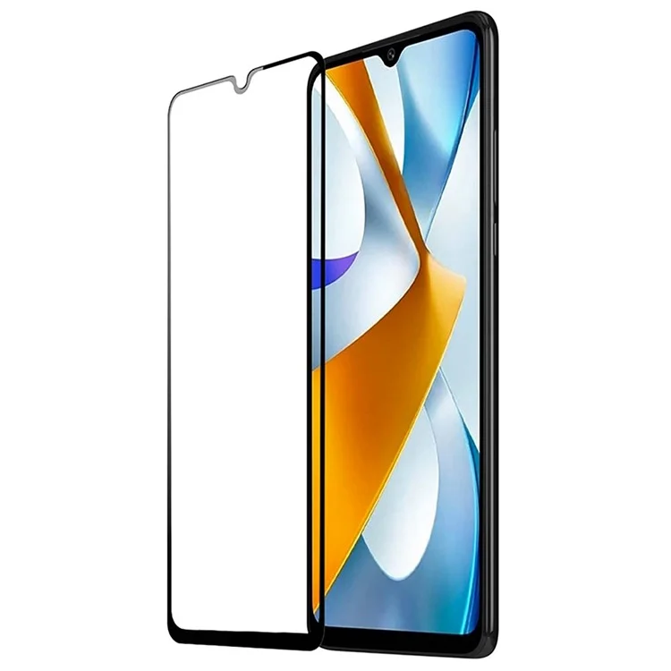 DUX DUCIS For Xiaomi Poco C40 4G 0.33mm Medium Alumina Tempered Glass Screen Protector Anti-explosion Full Glue Full Cover Film (9D)