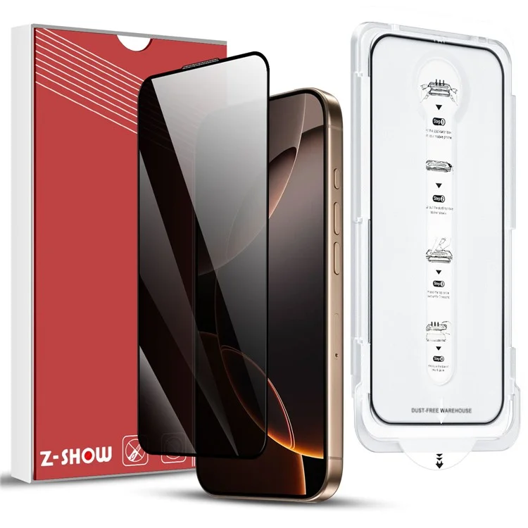 For iPhone 13 Pro Anti-Spy Screen Protector Temered Glass Film with Dust-Proof Net