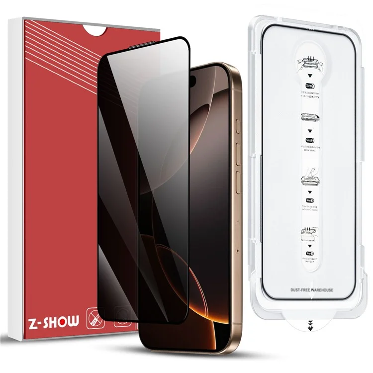 For iPhone 14 Pro Max Anti-Spy Screen Protector Temered Glass Film with Dust-Proof Net