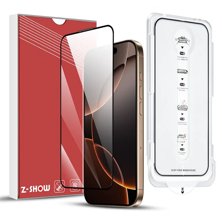 For iPhone 14 Pro Tempered Glass Ultra Clear Screen Protector with Dust-Proof Net