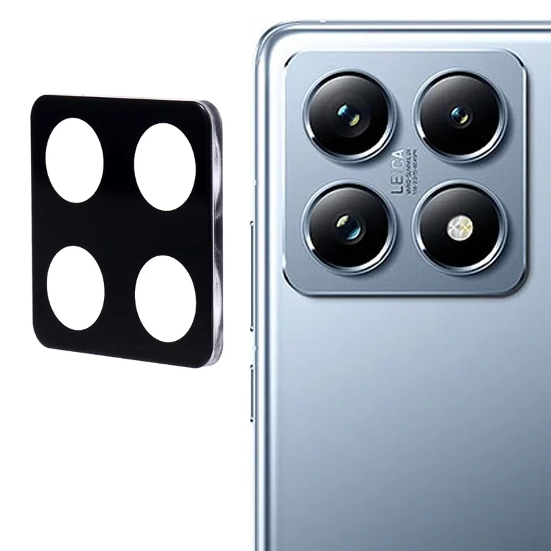 For Xiaomi 14T Camera Lens Protector Tempered Glass HD Clear Scratch Resistant Lens Film - Black Silk Printing