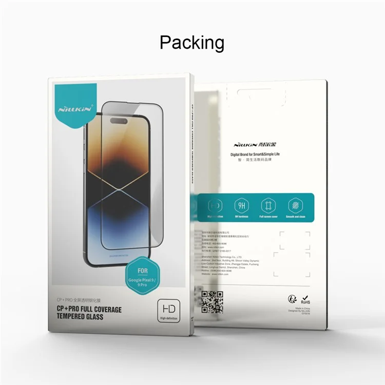 NILLKIN CP+PRO For Google Pixel 9 Pro  /  Pixel 9 Screen Protector AGC Glass Film Ultra Clear