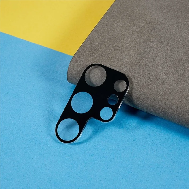 For Samsung Galaxy S25 Ultra Silk Printing Camera Lens Film Tempered Glass Lens Protector with Bottom Plate