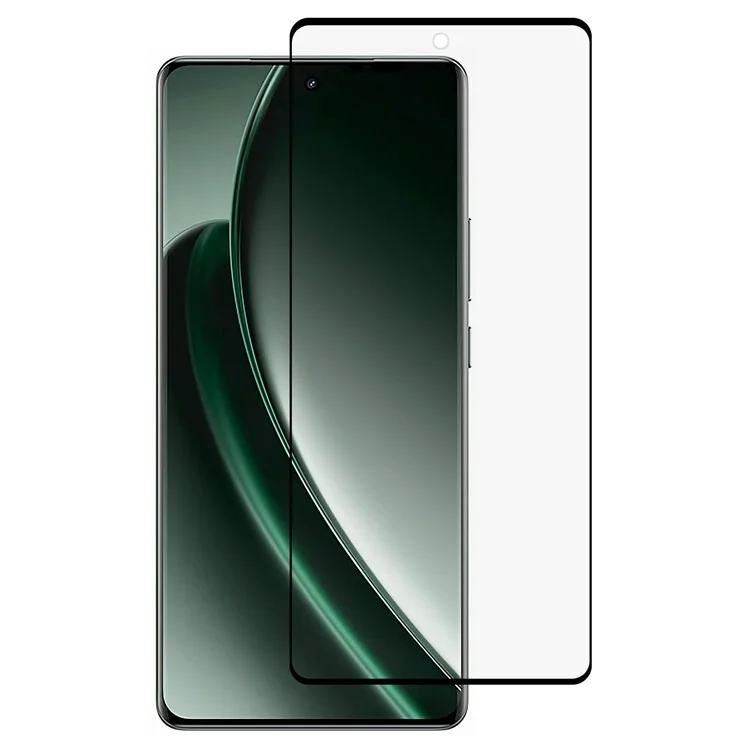 Für Realme GT 6 5G Bildschirmschutz 3D gebogenes gehärtetes Glasfilm-Seitenkleber