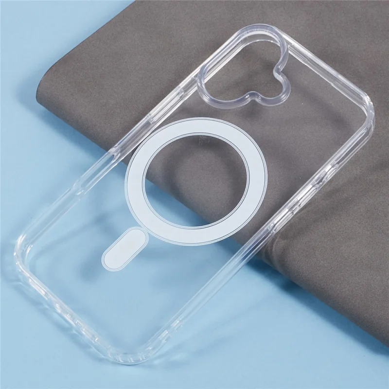 For iPhone 16 Plus Case Compatible with MagSafe TPU+Acrylic Clear Phone Cover with Camera Lens Film