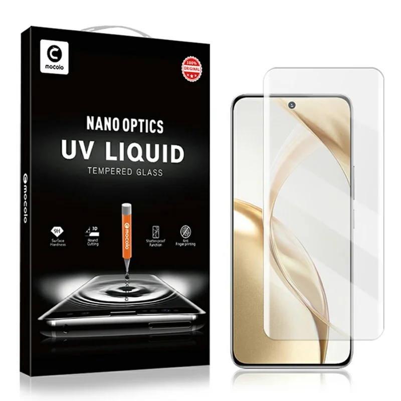 MOCOLO Pour Honor 200 5G Protecteur d'écran en verre trempé Film liquide UV 3D Curved Full Coverage
