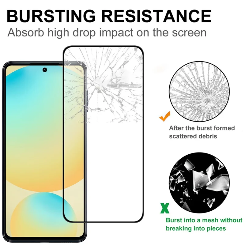Película de vidro temperado para Samsung Galaxy S25+ Borda preta Adesivo total 9H Protetor de tela completo