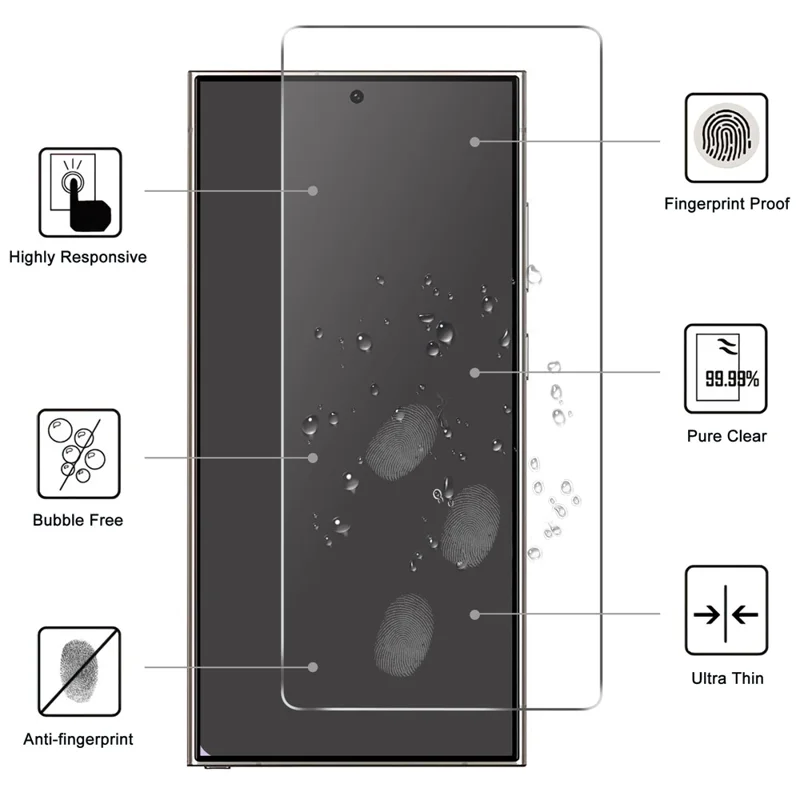 Защитная пленка из закаленного стекла HD 2,5D для Samsung Galaxy S25 Ultra