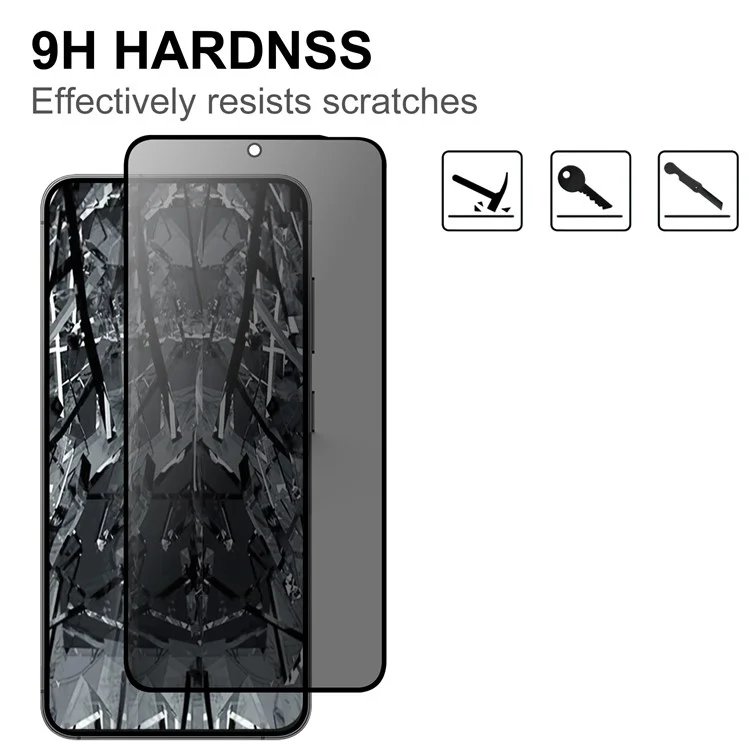 Для Samsung Galaxy S24 Ultra Защитная стеклянная пленка 2.5D Изогнутый край Защита от шпионажа (Разблокировка отпечатков пальцев)