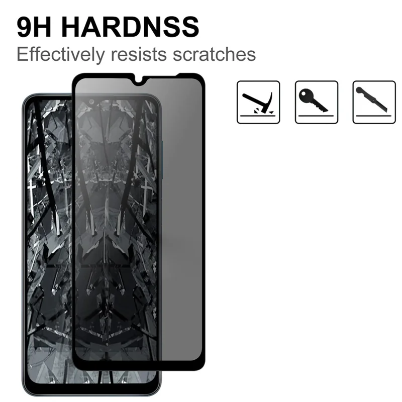 For Samsung Galaxy A23 5G (Global Version) Tempered Glass Screen Protector 2.5D Arc Edge Anti-Spy Film