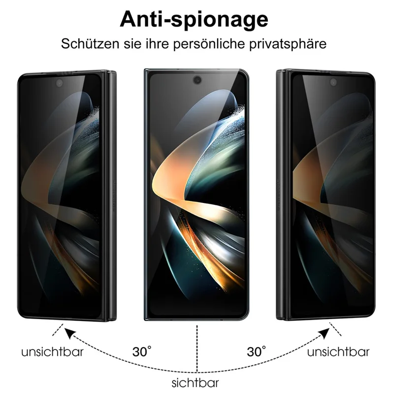 For Samsung Galaxy Z Fold6 5G Front Screen Protector 2.5D Arc Edge Anti-Spy Tempered Glass Film