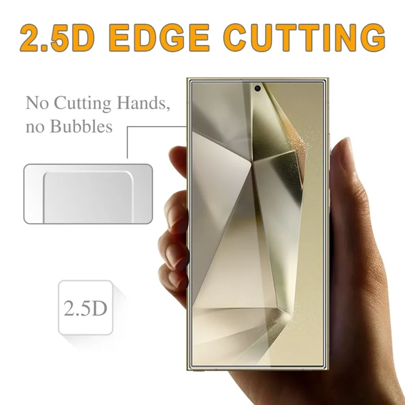 Pour Samsung Galaxy S25 Ultra Film en verre d'aluminium-silicium haute qualité 0,33 mm 2,5D (déverrouillage par empreinte digitale)