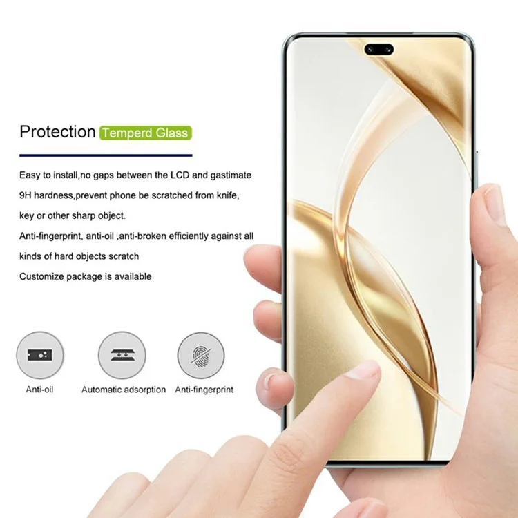 MOCOLO For Honor 200 Pro 5G Защитная пленка для экрана 3D Curved Tempered Glass Film