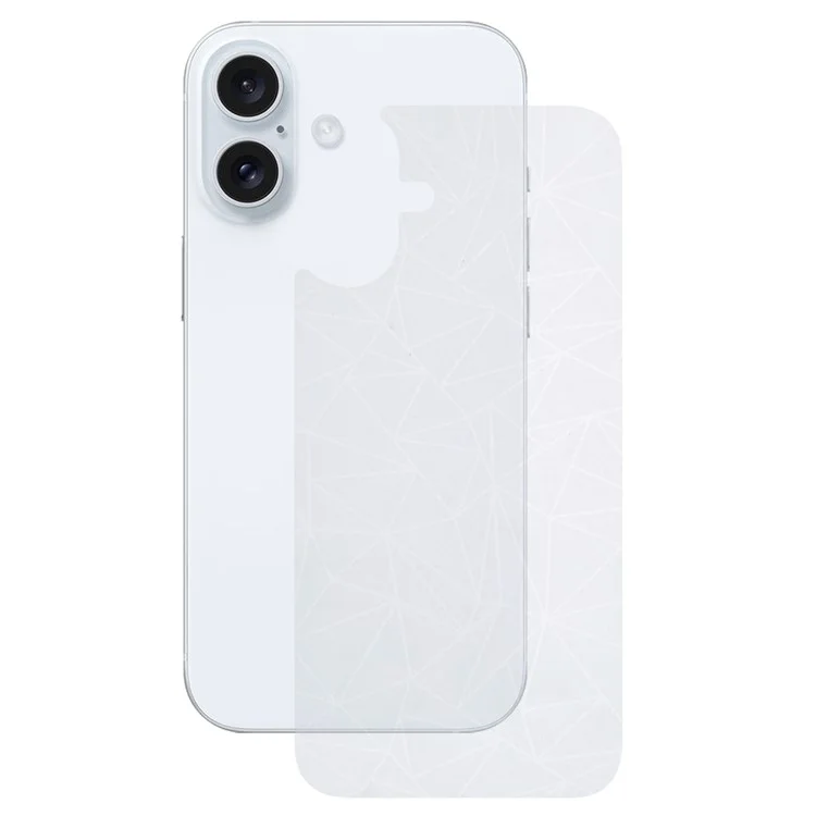 For iPhone 16 Back Screen Protector Soft PET Film Diamonds Pattern 
