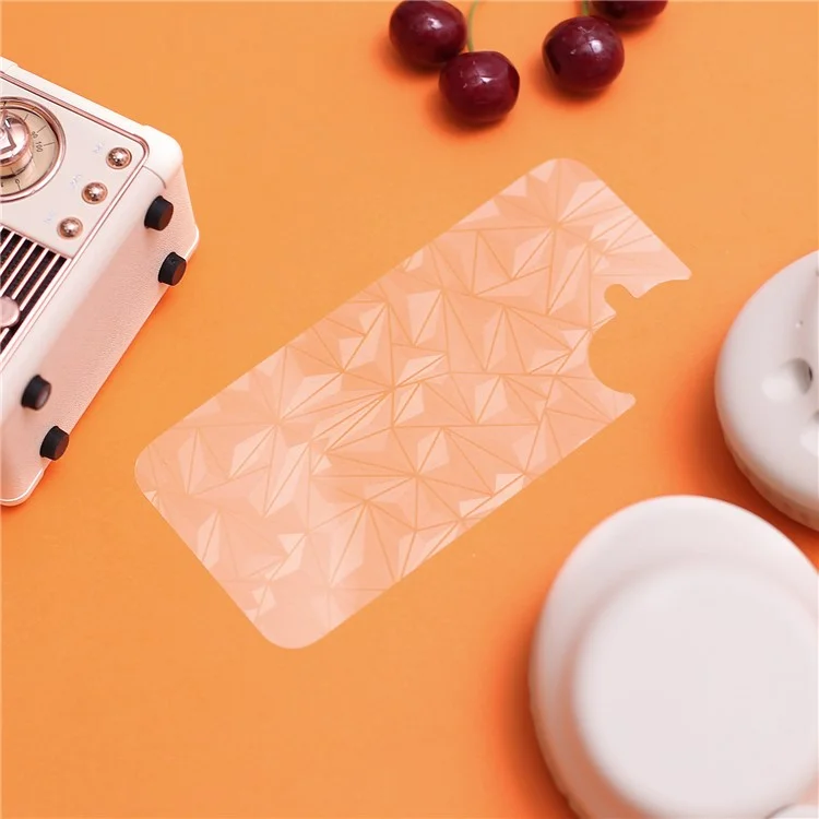 For iPhone 16 Back Screen Protector Soft PET Film Diamonds Pattern 