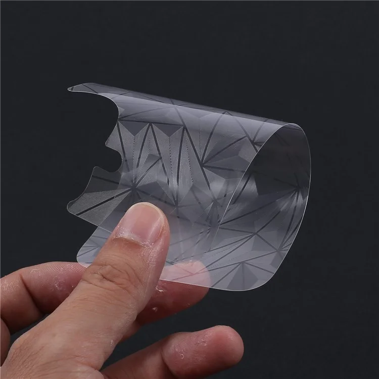 For iPhone 16 Back Screen Protector Soft PET Film Diamonds Pattern 