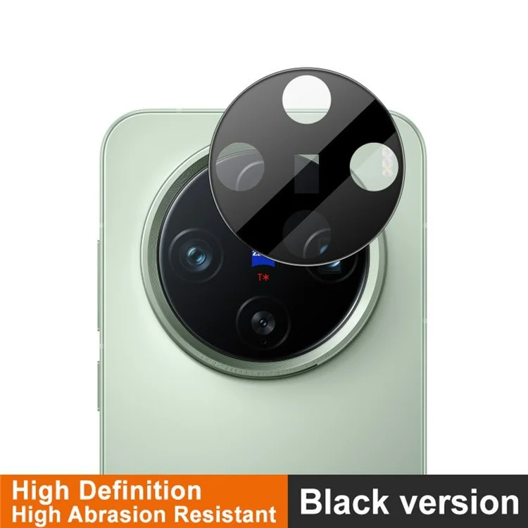 IMAK Pour vivo X200 Pro mini 5G Protecteur d'objectif de caméra Verre trempé Film de protection d'objectif HD Clear (Version noire)