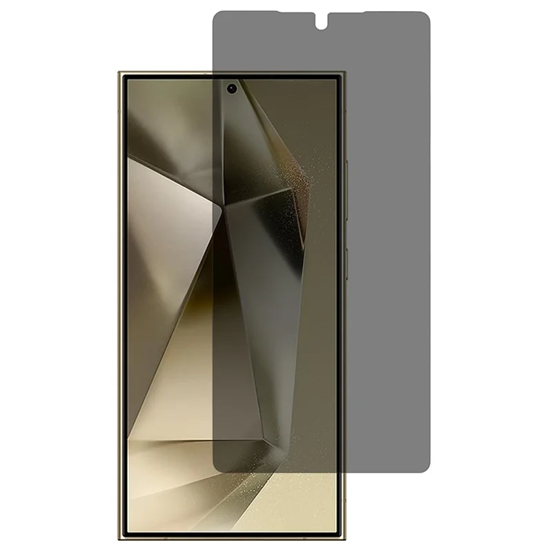 Protector de pantalla anti-espía de vidrio de aluminio-silicio 2.5D de alta calidad para Samsung Galaxy S25 Ultra (desbloqueo de huella digital)