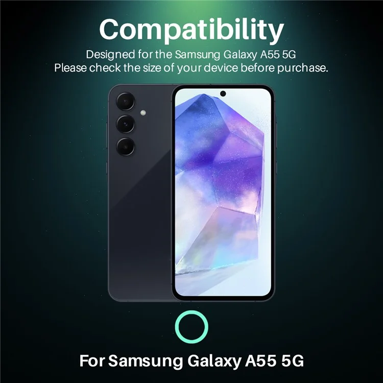 Protezione obiettivo fotocamera in vetro temperato HD trasparente 3D a copertura totale per Samsung Galaxy A55 5G di NORTHJO