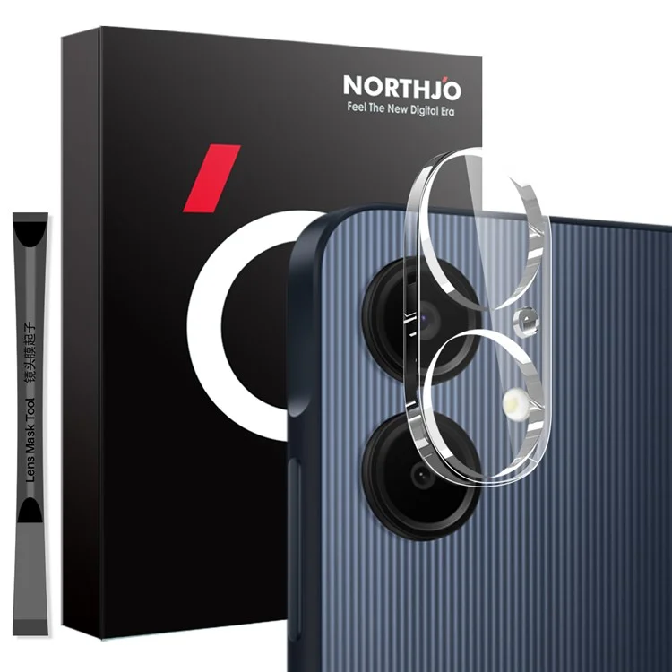 NORTHJO Protector de lente de cámara de cristal templado HD transparente de cobertura total 3D para Samsung Galaxy A06