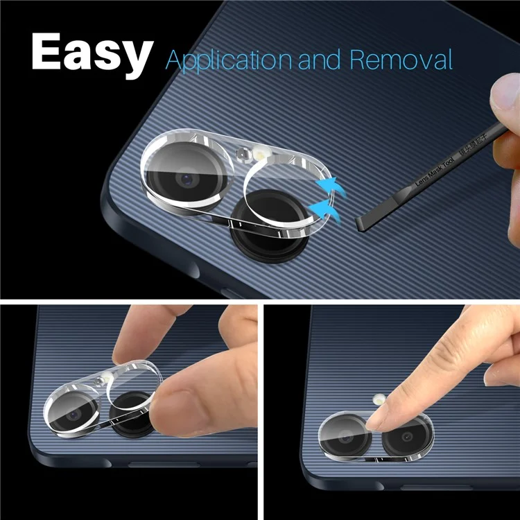NORTHJO Protector de lente de cámara de cristal templado HD transparente de cobertura total 3D para Samsung Galaxy A06