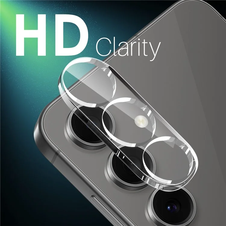 Protector de lente de cámara de vidrio templado HD transparente de cobertura total 3D para Samsung Galaxy S24 FE de NORTHJO