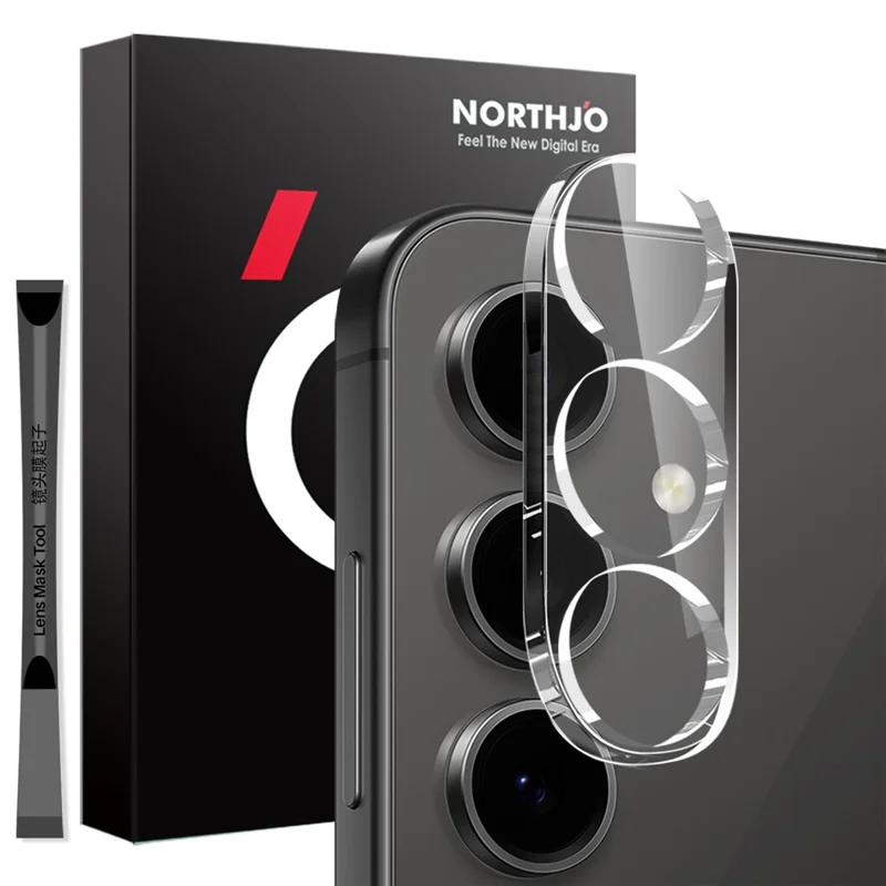 NORTHJO til Samsung Galaxy S25 Kameraobjektivbeskytter Hærdet Glas HD Klar 3D Fuld Dækning