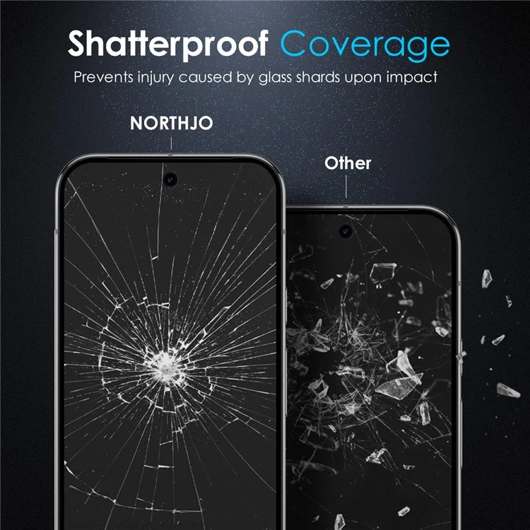 NORTHJO A++ For Google Pixel 9 / Pixel 9 Pro Privacy Screen Protector Support Fingerprint Unlock High Aluminium-Silicon Glass 0.3mm Film